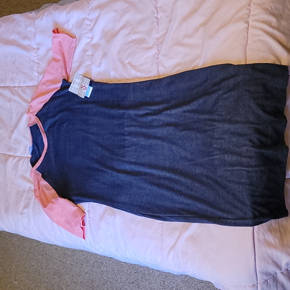 LulaRoe small navy & coral